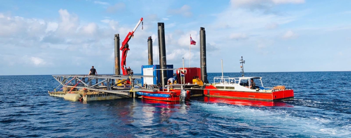 Half Diver — Spud Carriage Barge for Sale